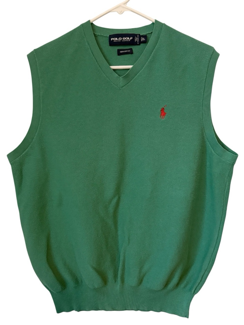 Polo Golf Ralph Lauren Sweater Vest Mens Cotton Size Large
